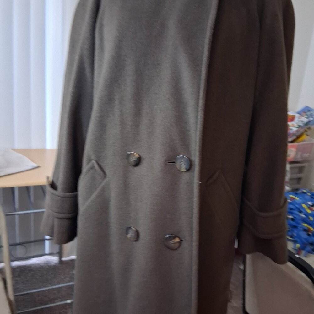 Vintage Style Choc Brown Double Breasted Maxi Coat - Picture 2 of 8
